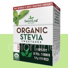 SweetLeaf Stevia 유기농 스테비아 57g(70개입) 스위트리프 / 0칼로리 제로칼로리 제로 탄수화물 설탕대체 설탕대신 커피 음료 시리얼 디저트 요거트 파이 쿠키 소분화, 57g