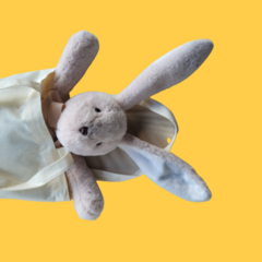 kc인증 옐로우플레이 토끼 애착인형, 30cm, 아이보리