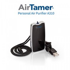 휴대용 공기살균기 AIRTAMER A310 목걸이형 소형 미니 담배연기 공기정화기 미세먼지 꽃가루 공기청정기, BLACK