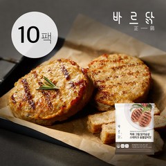 바르닭 직화그릴 닭가슴살 스테이크-숯불갈비맛, 100g, 10개