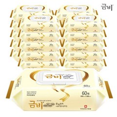 금비 엠보싱 대형 물티슈 SHWN01-2, 60매입, 9개