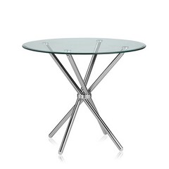 원형 디자인 강화유리 거실 테이블 2인용 업소용 티테이블 식탁, 900원형테이블
