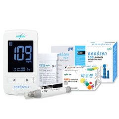 한독 바로잰 혈당측정세트(측정기+시험지50매+채혈기+수동채혈침100개+소독솜100매), 단품