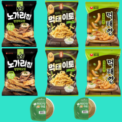 농심 먹태깡x2 노가리칩x2 먹태이토x2 청양마요소스x2 세트, 6개, 60g