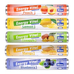 에너지바이탈 포도당캔디 18정, 복숭아+레몬+망고+파인애플+블루베리, 1세트