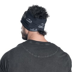 GASP 피트니스 트레이닝 헤드 스카프 남성용 다목적 스포츠 라이딩 자외선 마스크, 한 사이즈, 블랙