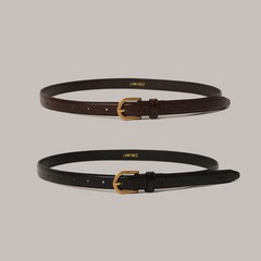 라미네즈 20mm Basic Leather Belt - 2 color ( Gold )