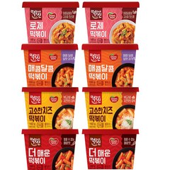 동원 떡볶이의신 컵 떡볶이4종 (매콤달콤+고소한치즈+로제+더매운), 2세트