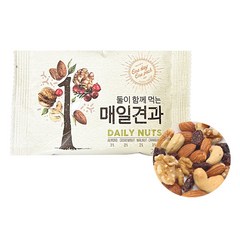 둘이 함께 먹는 매일견과 20gx30팩 건강간식 하루견과 견과류 아몬드 호두, 20g, 30개