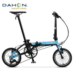 DAHON 다혼 K3 미니 14인치 초경량 접이식 자전거 폴딩자전거 미니벨로, 블루 - 진정파