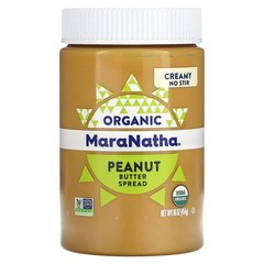 마라나다 MaraNatha 유기농 땅콩 버터 크리미 454g(16oz), 1개