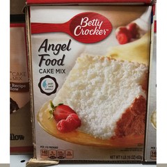 (미국배송) 베티크로커 엔젤 푸드 케이크 믹스 453g 2팩 Betty Crocker Angel Food Cake Mix 16oz, 200ml, 1개