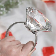 데이지룸 대형 다이아 반지 프로포즈 반지, 투명