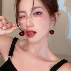 핑크비올라 / 리얼 빅 체리 드랍 볼드 파티 패션 귀걸이 이어링
