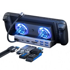스팀 데크 도킹 스테이션 TV 베이스 스탠드 5 in 1 허브 알루미늄 합금 홀더 도크 60Hz HDMI 호환 USB-C 증기 데크 콘솔용, 10-in-1-알루미늄합금, 1개