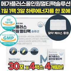 올인원 한팩 영양제 비타민 바이타민 vitamin 멀티팩 멀티 비타민 청소년 여성 남성 여자 남자 맨즈팩 우먼팩 비타민 비군 밀크씨슬추출물 루테인 코엔자임 Q10 알티지오메가3, 2.4g, 4개