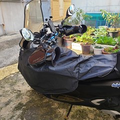 pcx 슈퍼커브 nmax 오토바이무릎담요 방한덮개 방한커버 바람막이 보호대, 검정, 1개