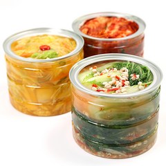 셰프애찬 신호등김치 3종세트 꽁보리김치1kg 단호박백김치1kg 알배기겉절이1kg, 꽁보리1kg+단호박백김치1kg+겉절이1kg