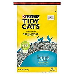 Purina Tidy Cats Instant Action for Multiple Cats Non-Clumping Cat Litter - 20 lb. Bag null, 1, Brown Zebra Print