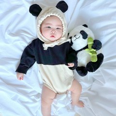 팬더 판다 곰 조동모임룩 50일 100일 아기옷 셀프촬영