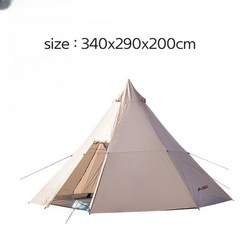 인디언 텐트 대형 텐트 5~8인용 캠핑 텐트, 01.스몰 라이트 카키