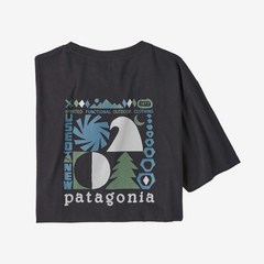 (국내매장판) 파타고니아 반팔티 남성 스프리티드 시즌즈 오가닉 티셔츠 블랙