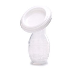 AOHAO BPA 프리 실리콘 수동 유축기, 화이트, 1개