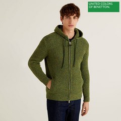 베네통 Hood zip-up cardigan 1F 113MU5007 87V