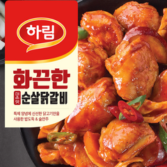 하림-화끈한 매운맛 순살닭갈비300gx4봉, 300g, 4개