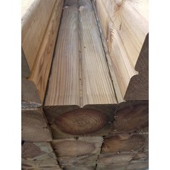 바나나목재 레드파인 방부목 구조재 140x140x3600mm 방부액처리 클러버 140각