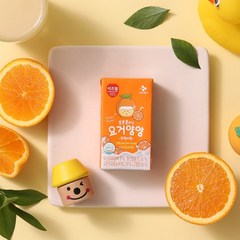 CJ프레시웨이 아이누리 튼튼 플러스 요거얌얌 오렌지맛 125ml X 24입 유산균음료 아이간식 상온, 단품