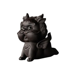 작은 동상 입상 차 애완 동물 조각 미니어처 조각 장식, 검은색, 보라색 모래