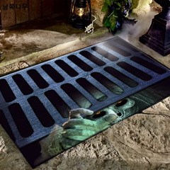크로스오버 할로윈 3D 비전 우물 덮개 공포 카펫 야외 도어매트 명절 분위기 인테리어 도어매트 도매