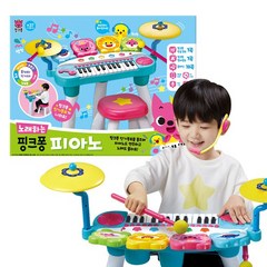 핑크퐁 노래하는 핑크퐁 피아노 놀이세트, 혼합색상