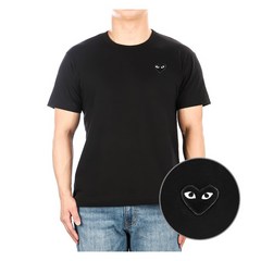 꼼데가르송 23SS (P1T064 BLACK) 남성 블랙하트 반팔 티셔츠