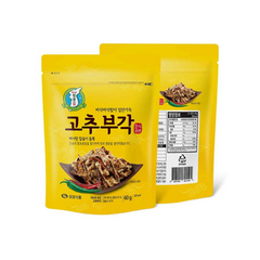 지도표성경 칼슘 고추부각 60g 6봉, 6개입