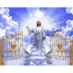 제이에치제이 DIY 명화 예수님 그림그리기 세트 40 X 50cm, 천하의 예수님
