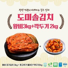 eTV 도미솔 김치 2종세트5kg (왕비포기3kg깍두기2kg), 1세트