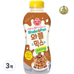 오뚜기 쉐이크 앤 팬 와플믹스 오리지널, 250g, 3개