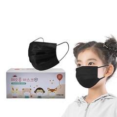국산 MB필터 어린이 해오름 마스크 50매입 블랙, 50매, 1개