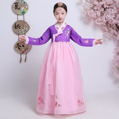 여성개량한복 한국 조선족 국경일 공연 의상 어린이 사복 세트 리폼 아동 여아 한복 아동복