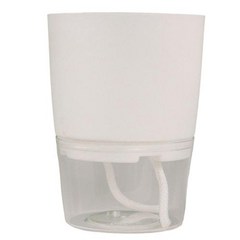 1Pc 식물 냄비 자체 급수 투명 플라스틱 화분 더블 레이어 물 저장 자동 물 흡수 화분, 하얀색, 02 White