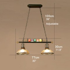 당구다이 당구게임 당구대대 당구대 섬현대 디자인 램프 당구 펜던트 조명 스누커 호텔 샹들리에 레스토랑, 02 2 Head Glass Shade