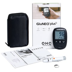 OHC 오상헬스케어 글루네오 플러스 혈당측정기 당뇨측정기 혈당체크기 개인 자가측정, 1개
