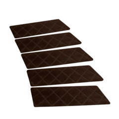케이알펫츠 미끄럼방지 계단 부치는 매트 76*20cm 다이아무늬 5P, 커피