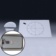 과학수업 빛의굴절 관찰교구 자석칠판용 반원렌즈 물리실험 영재과학