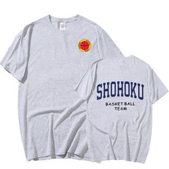 일본 애니메이션 유니섹스 대형 코스프레 티셔츠 슬램덩크 쇼호쿠 바스켓 볼 팀 티셔츠 사쿠라기 하나미치 프린트 티셔츠