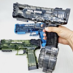 금한월드 전동 자동연발물총 글록 장난감 워터블릿 워터건 대용량 물총 6종중택, 그린