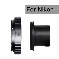 Rong Rong싱글/쌍안경 1.25 인치 길이의 금속 망원경 어댑터와 캐논 여명 여신 니콘 소니 싱글 /DSLR 카메라 T-링 천체 사진, 2in1 for Nikon AI