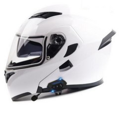 요타치 블루투스 헬멧 시스템 풀페이스 오토바이헬멧 경량 일체형 바이크 하이바 3XL, 3_화이트+투명쉴드+3종세트포함